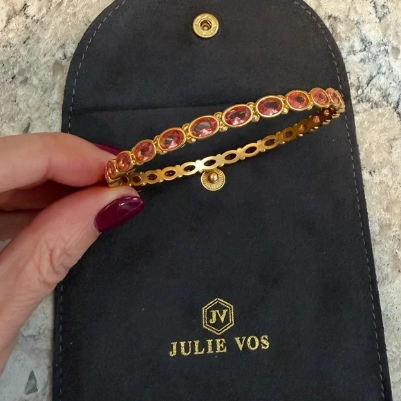NWOT Julie Vos Mykonos Bangle Coral size medium - Picture 2 of 3